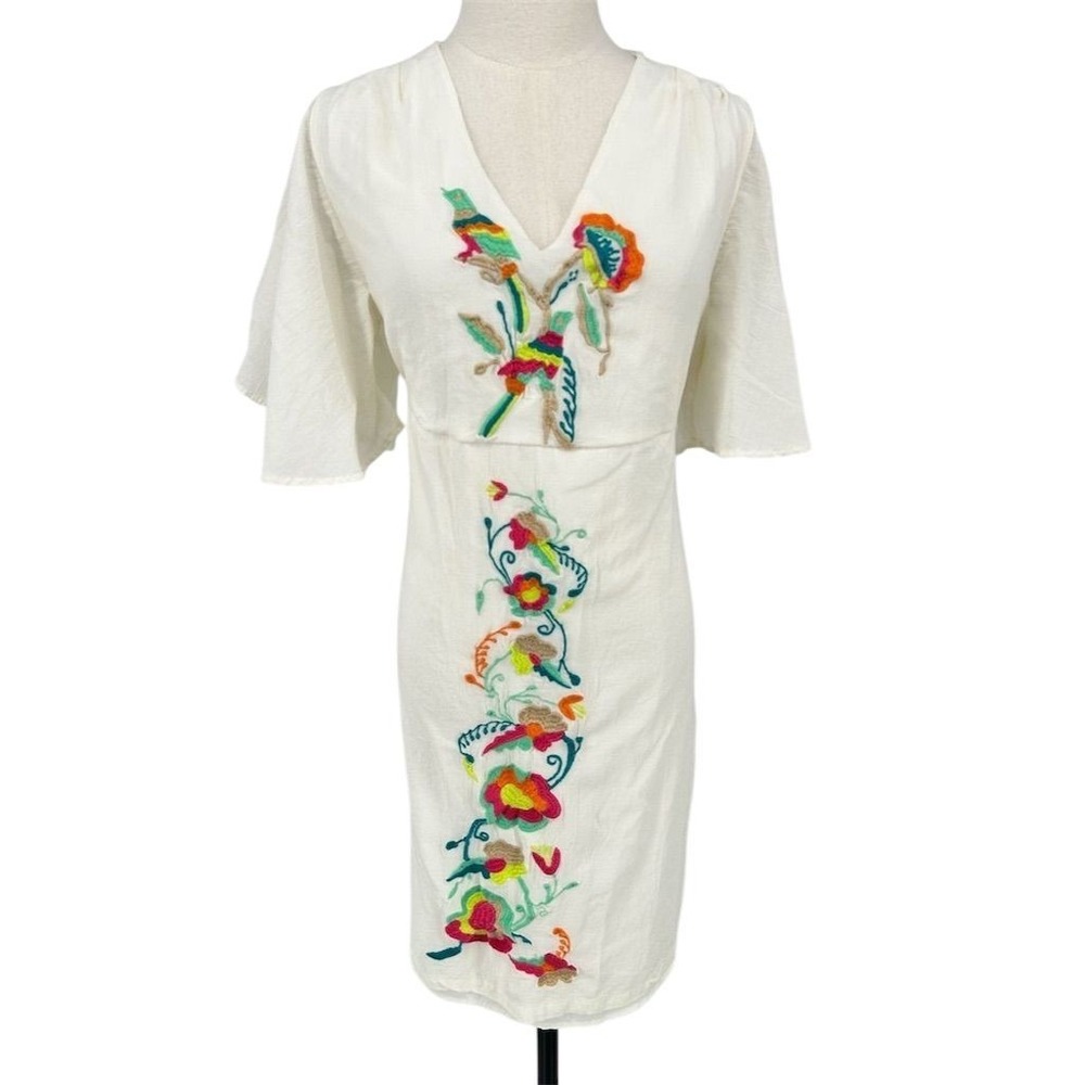 Southern Fashion House Women's Xl V-Neck Short Embroidered Dress - Cj